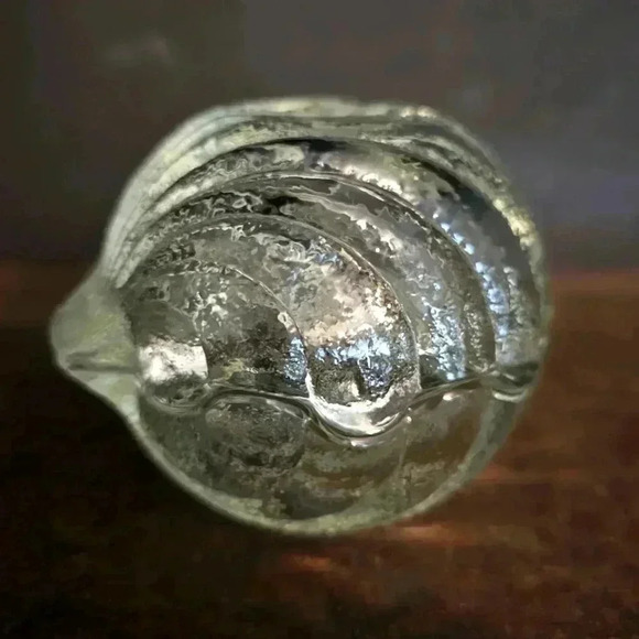 Vintage frosted glass seashell trinket dish with lid - Picture 2 of 4